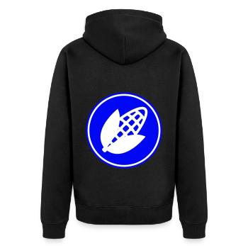 Symbole du maïs - Veste à capuche bio Premium Unisexe - noir - Dos - Nico (187cm)