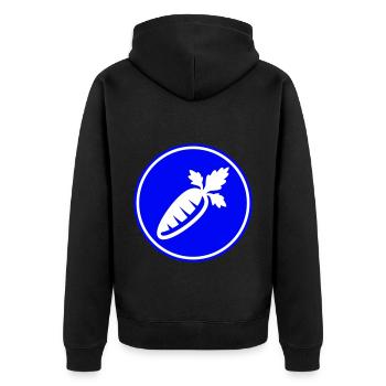 Symbole de la carotte - Veste à capuche bio Premium Unisexe - noir - Dos - Nico (187cm)