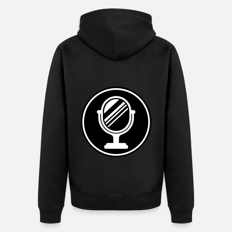 Spiegel Icon Silhouette - Unisex Premium Bio Zip Hoodie - Schwarz