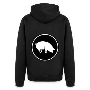 Animal porcin - Veste à capuche bio Premium Unisexe - noir - Dos - Nico (187cm)