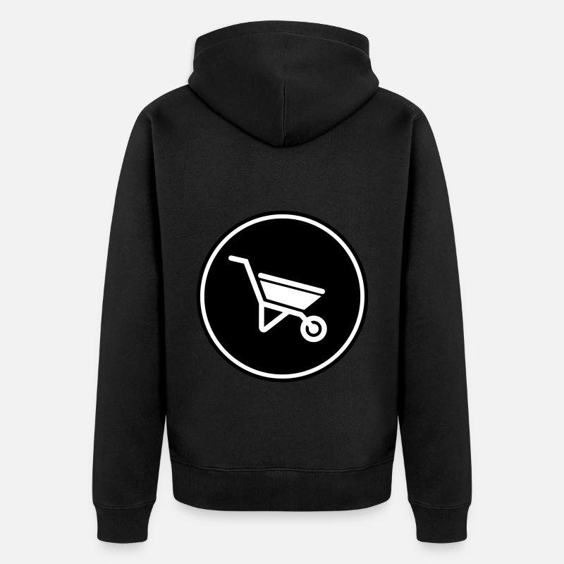 Symbole de brouette - Veste à capuche bio Premium Unisexe - noir