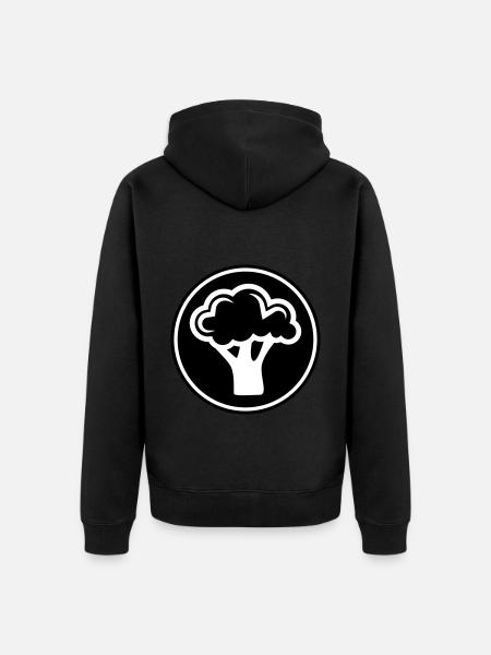 Broccoli Vegetables - Unisex Premium Organic Zip Hoodie - black