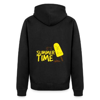 Summer Junkie Heat Sun Worshipper Cadeau - Veste à capuche bio Premium Unisexe - noir - Dos - Nico (187cm)