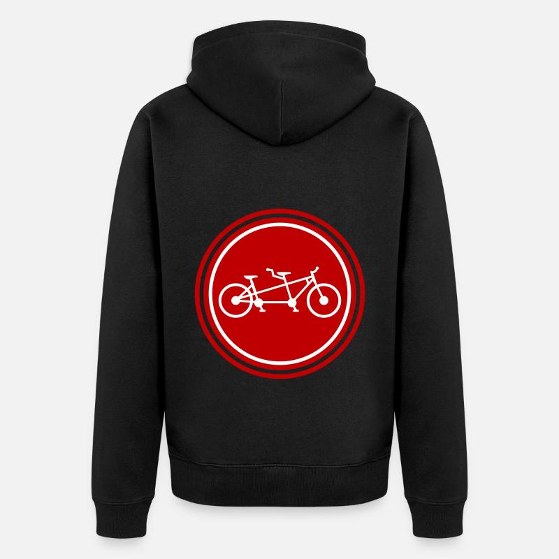 Tandem vélo - Veste à capuche bio Premium Unisexe - noir