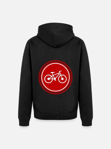 Fahrrad Symbol - Unisex Premium Bio Zip Hoodie - Schwarz