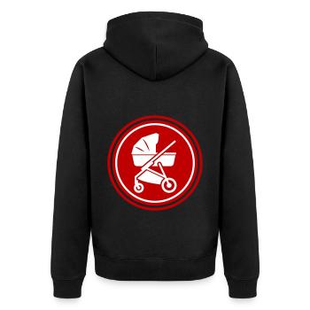 Stroller baby - Unisex Premium Organic Zip Hoodie - black - Back - Nico (187cm)