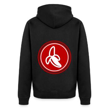 Symbole de la banane - Veste à capuche bio Premium Unisexe - noir - Dos - Nico (187cm)