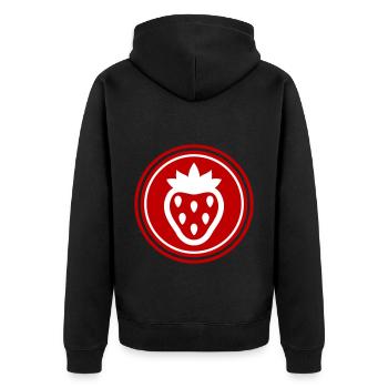 Icône de fraise Icône - Veste à capuche bio Premium Unisexe - noir - Dos - Nico (187cm)