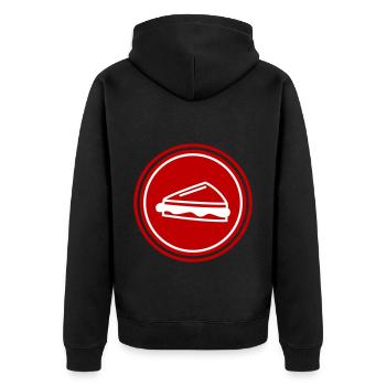 Sandwich symbol - Unisex Premium Organic Zip Hoodie - black - Back - Nico (187cm)