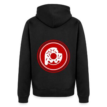 Donut Eating - Unisex Premium Organic Zip Hoodie - black - Back - Nico (187cm)