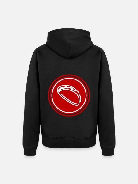Burrito Symbol - Unisex Premium Organic Zip Hoodie - black