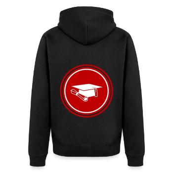 Casquette étudiante - Veste à capuche bio Premium Unisexe - noir - Dos - Nico (187cm)
