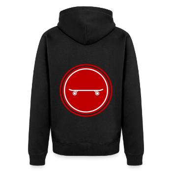 Skateboard skater - Veste à capuche bio Premium Unisexe - noir - Dos - Nico (187cm)