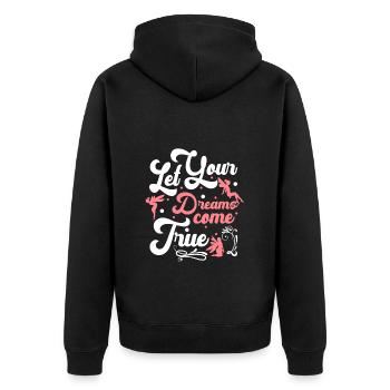 Fantasy Magic Flower Fairy - Unisex Premium Organic Zip Hoodie - black - Back - Nico (187cm)