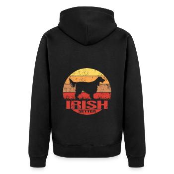 Irish Red Setter Dog Sun Lover Baby - Unisex Premium Organic Zip Hoodie - black - Back - Nico (187cm)