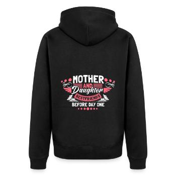 Idée cadeau mère-fille parents - Veste à capuche bio Premium Unisexe - noir - Dos - Nico (187cm)