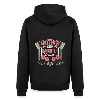 Mère Fille Meilleurs Amis Cadeau d’amour - Veste à capuche bio Premium Unisexe - noir - Dos - Nico (187cm)