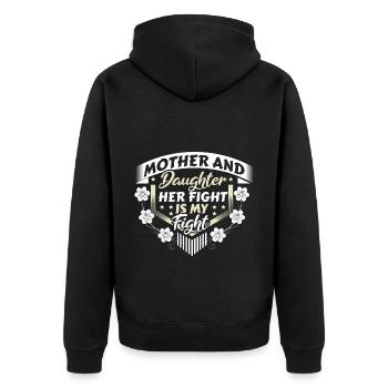 Mère Fille Famille Enfant - Veste à capuche bio Premium Unisexe - noir - Dos - Nico (187cm)
