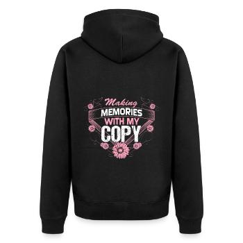 Mutter Tochter Beste Freunde Kind - Unisex Premium Bio Zip Hoodie - Schwarz - Hinten - Nico (187cm)