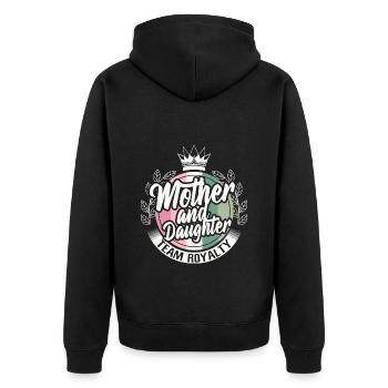 Mère Fille Amis Parents - Veste à capuche bio Premium Unisexe - noir - Dos - Nico (187cm)