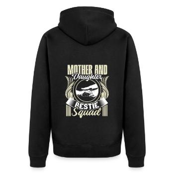 Idée cadeau pour les parents de la fête des enfants mère et fille - Veste à capuche bio Premium Unisexe - noir - Dos - Nico (187cm)