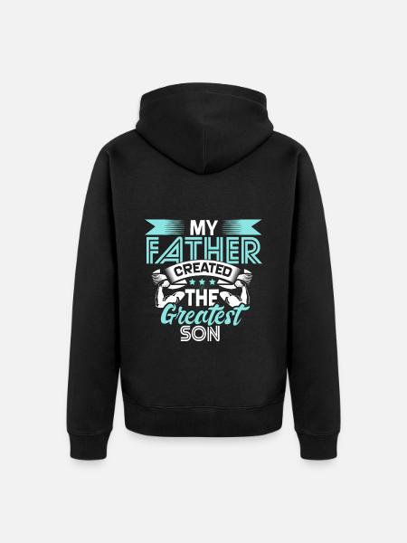Best Son Gift - Unisex Premium Organic Zip Hoodie - black