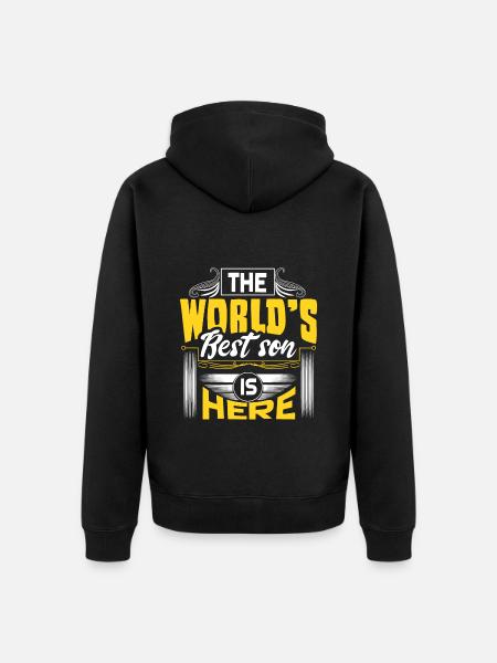 Son Mother - Unisex Premium Organic Zip Hoodie - black