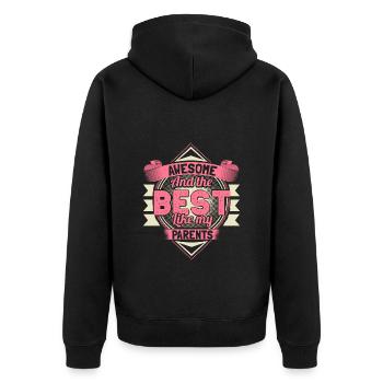 Parents filles - Veste à capuche bio Premium Unisexe - noir - Dos - Nico (187cm)