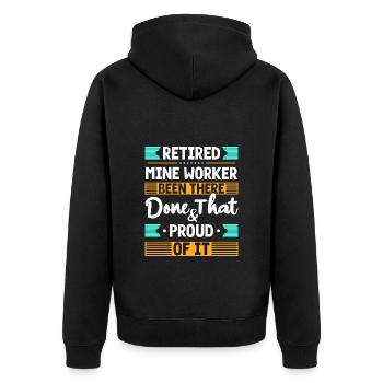 Miner Occupation Mining - Unisex Premium Organic Zip Hoodie - black - Back - Nico (187cm)
