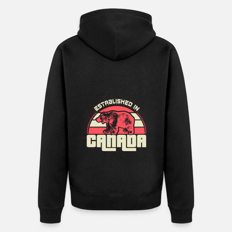 Drapeau canadien du Canada - Veste à capuche bio Premium Unisexe - noir