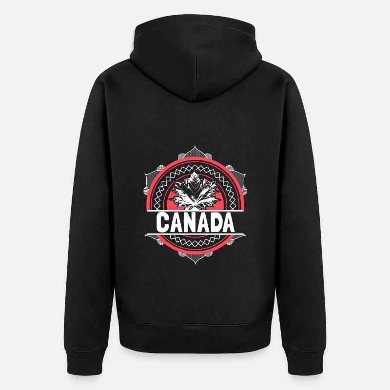 Canada Origin Gift - Unisex Premium Organic Zip Hoodie - black