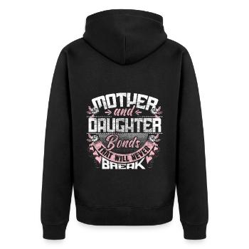 Mère Fille Parents - Veste à capuche bio Premium Unisexe - noir - Dos - Nico (187cm)
