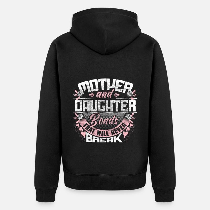 Mère Fille Parents - Veste à capuche bio Premium Unisexe - noir
