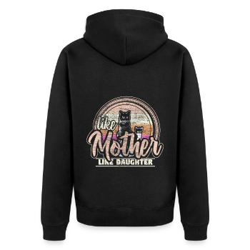 Mère et fille Meilleurs amis Parents Cadeau - Veste à capuche bio Premium Unisexe - noir - Dos - Nico (187cm)