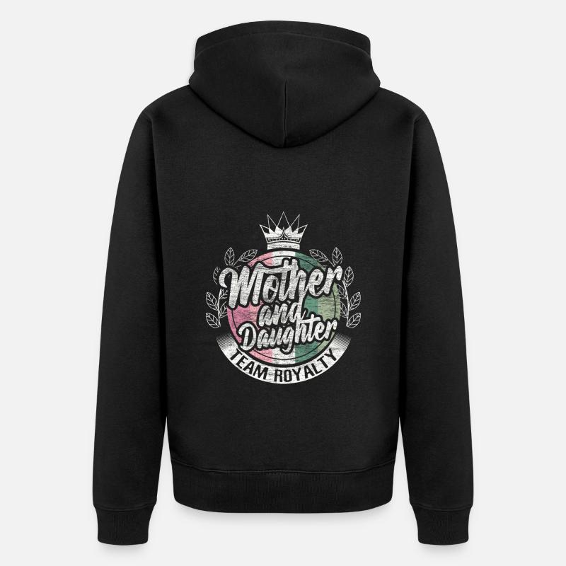 Mutter Tochter Mutterliebe Geschenkidee - Unisex Premium Bio Zip Hoodie - Schwarz