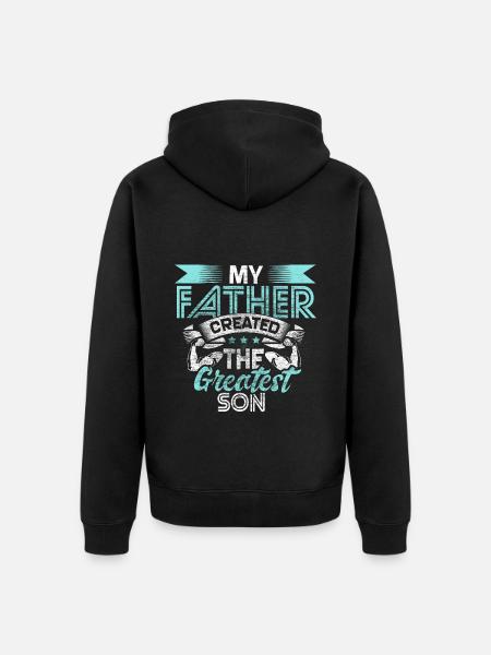 Son Birth Gift Idea - Unisex Premium Organic Zip Hoodie - black