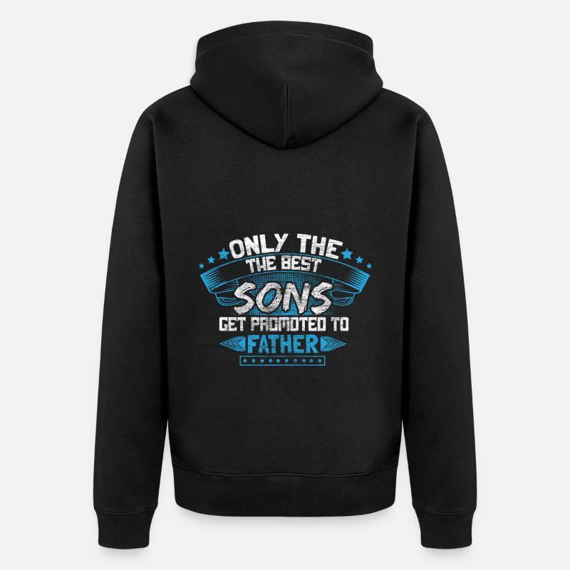 Bester Sohn Junge Geschenkidee - Unisex Premium Bio Zip Hoodie - Schwarz