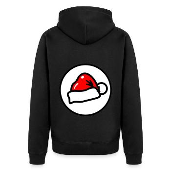 Chapeau de Noël Noël Casquette de Noël Père Noël - Veste à capuche bio Premium Unisexe - noir - Dos - Nico (187cm)