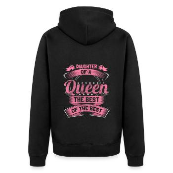 Idée cadeau fille fille - Veste à capuche bio Premium Unisexe - noir - Dos - Nico (187cm)
