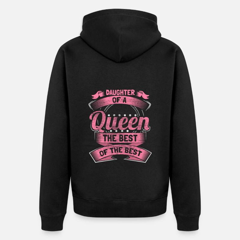 Tochter Mädchen Geschenkidee - Unisex Premium Bio Zip Hoodie - Schwarz