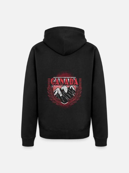 Canada Country of Birth - Unisex Premium Organic Zip Hoodie - black