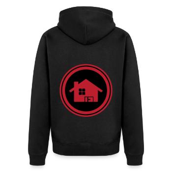 Propriété de la maison - Veste à capuche bio Premium Unisexe - noir - Dos - Nico (187cm)
