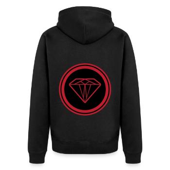 Symbole de diamant - Veste à capuche bio Premium Unisexe - noir - Dos - Nico (187cm)