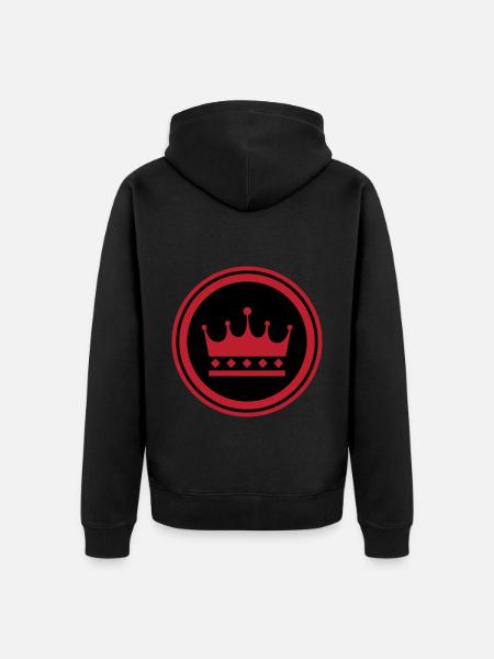 Crown Symbol - Unisex Premium Organic Zip Hoodie - black
