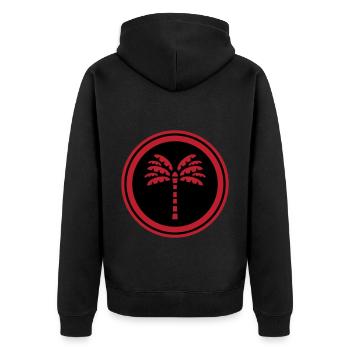 Symbole de la paume - Veste à capuche bio Premium Unisexe - noir - Dos - Nico (187cm)
