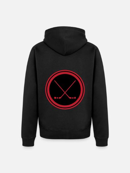 Ice hockey sticks - Unisex Premium Organic Zip Hoodie - black