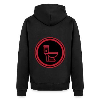 Wc toilette - Veste à capuche bio Premium Unisexe - noir - Dos - Nico (187cm)