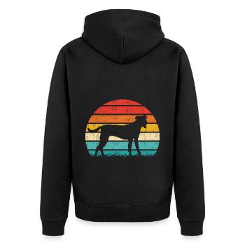 Bardino Majorero Canario Retro Vintage - Veste à capuche bio Premium Unisexe - noir - Dos - Nico (187cm)