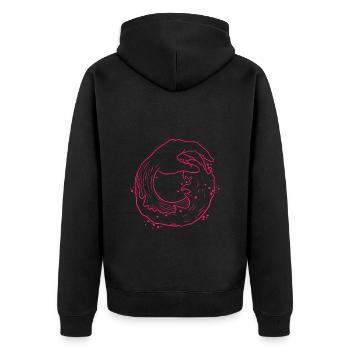 Main sur l'océan - Veste à capuche bio Premium Unisexe - noir - Dos - Nico (187cm)