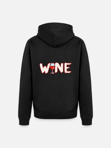 Wine Gift Idea - Unisex Premium Organic Zip Hoodie - black